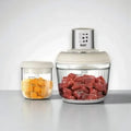 Cortador de Alimentos — Picadora eléctrica 300W con 3 bowls de vidrio y cuchilla 360°