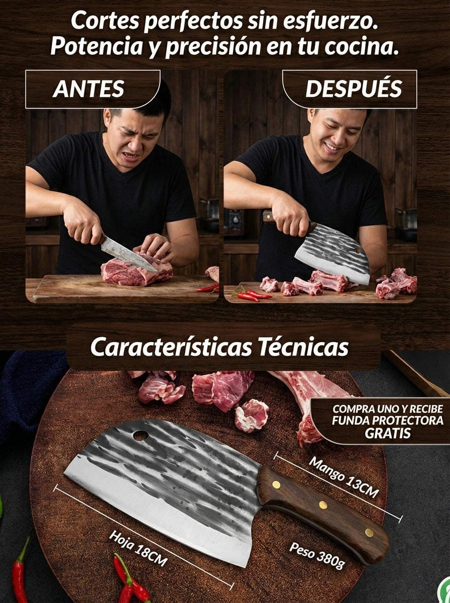 Características técnicas del cuchillo de chef forjado