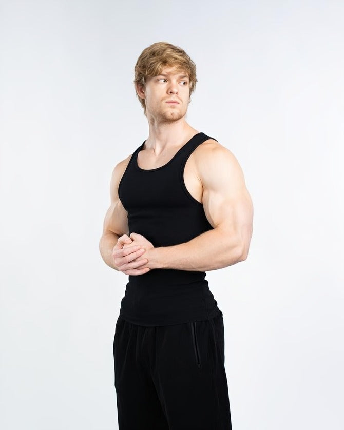 EKKO — Tank para Hombre (Esqueleto Acanalado) detalle