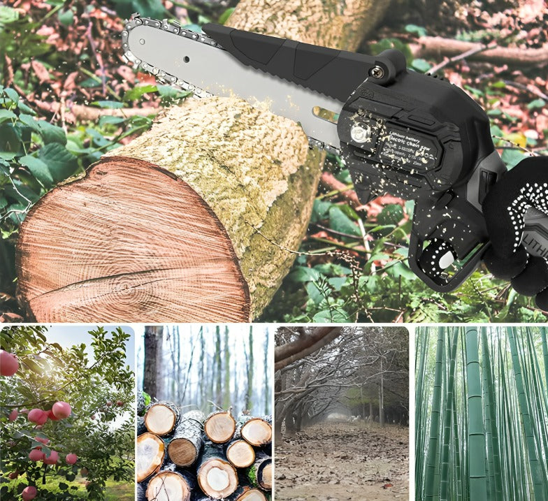 Mini Motosierra Eléctrica a Batería 6" — Kit con Maletín detalle
