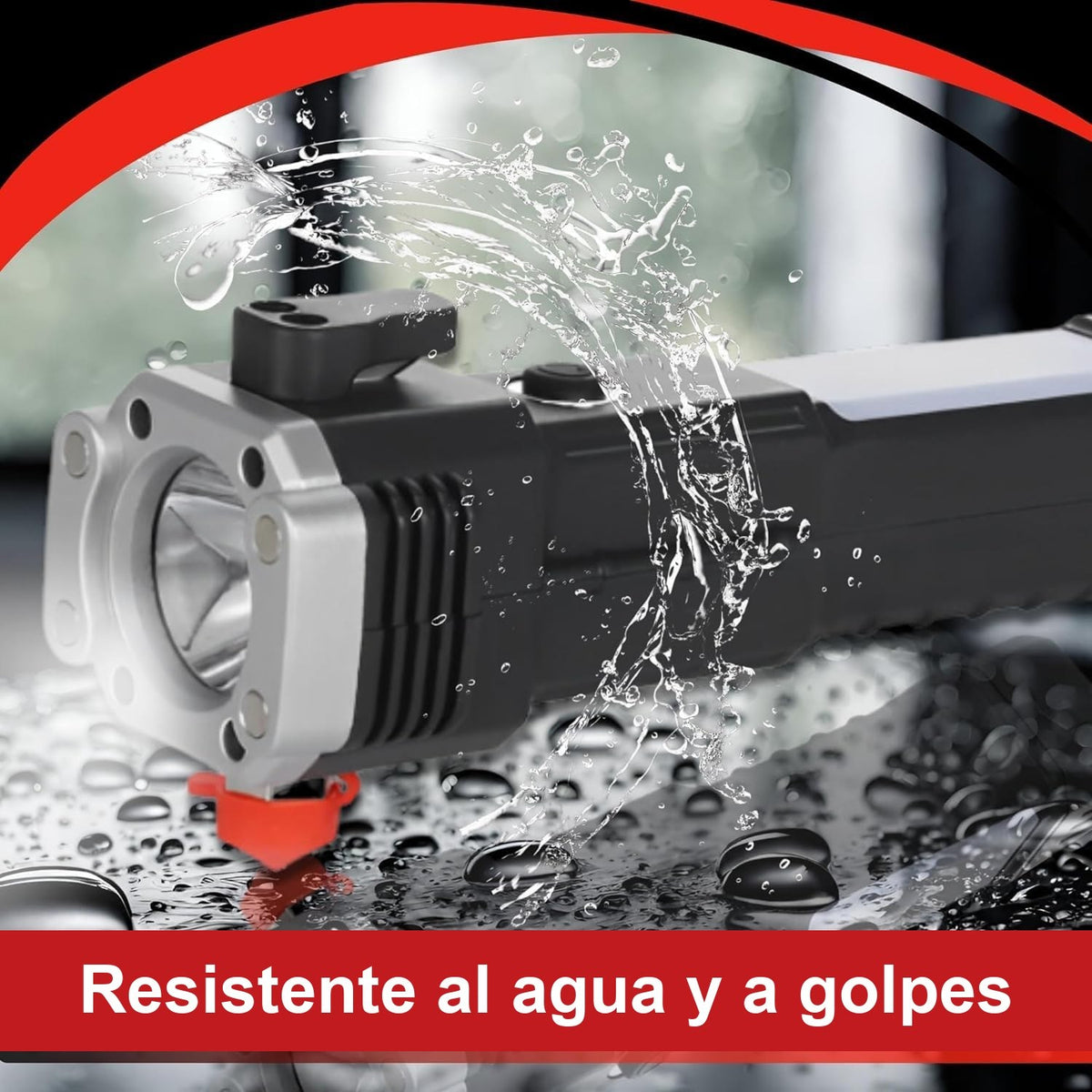 Linterna antorcha resistente al agua y a golpes