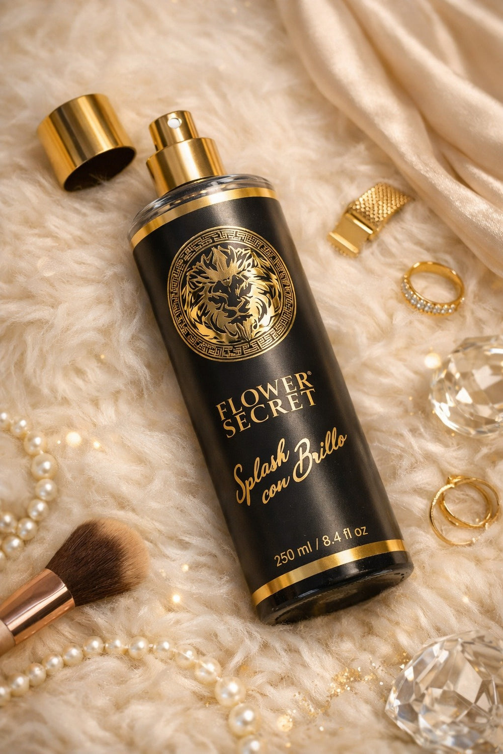 Perfume Árabe Flower Secret — Splash con Brillo 250 ml comparativa