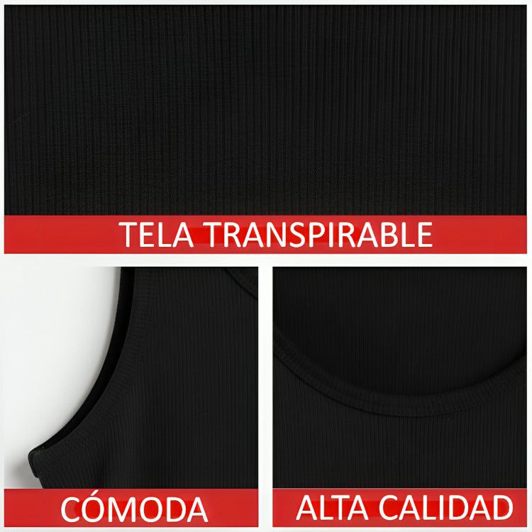 EKKO — Tank para Hombre (Esqueleto Acanalado) comparativa