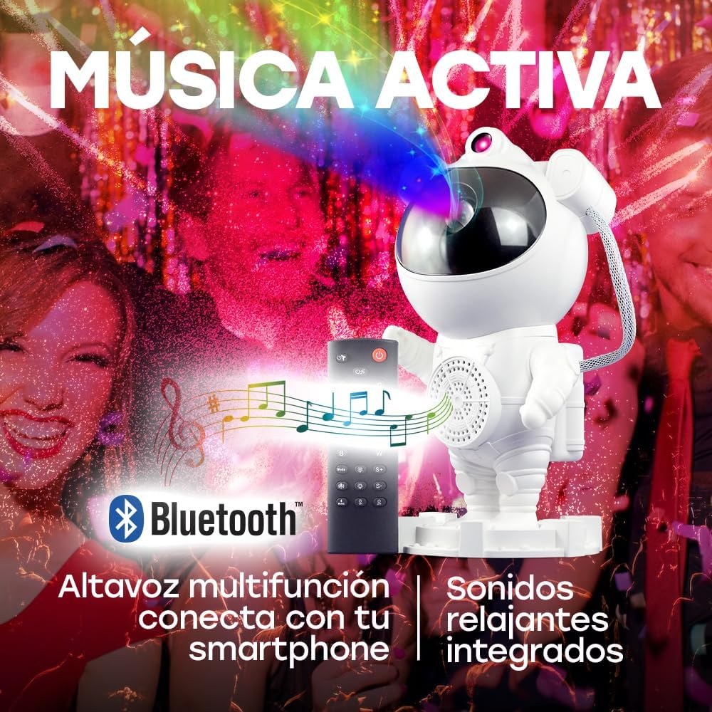 Parlante Bluetooth del proyector astronauta