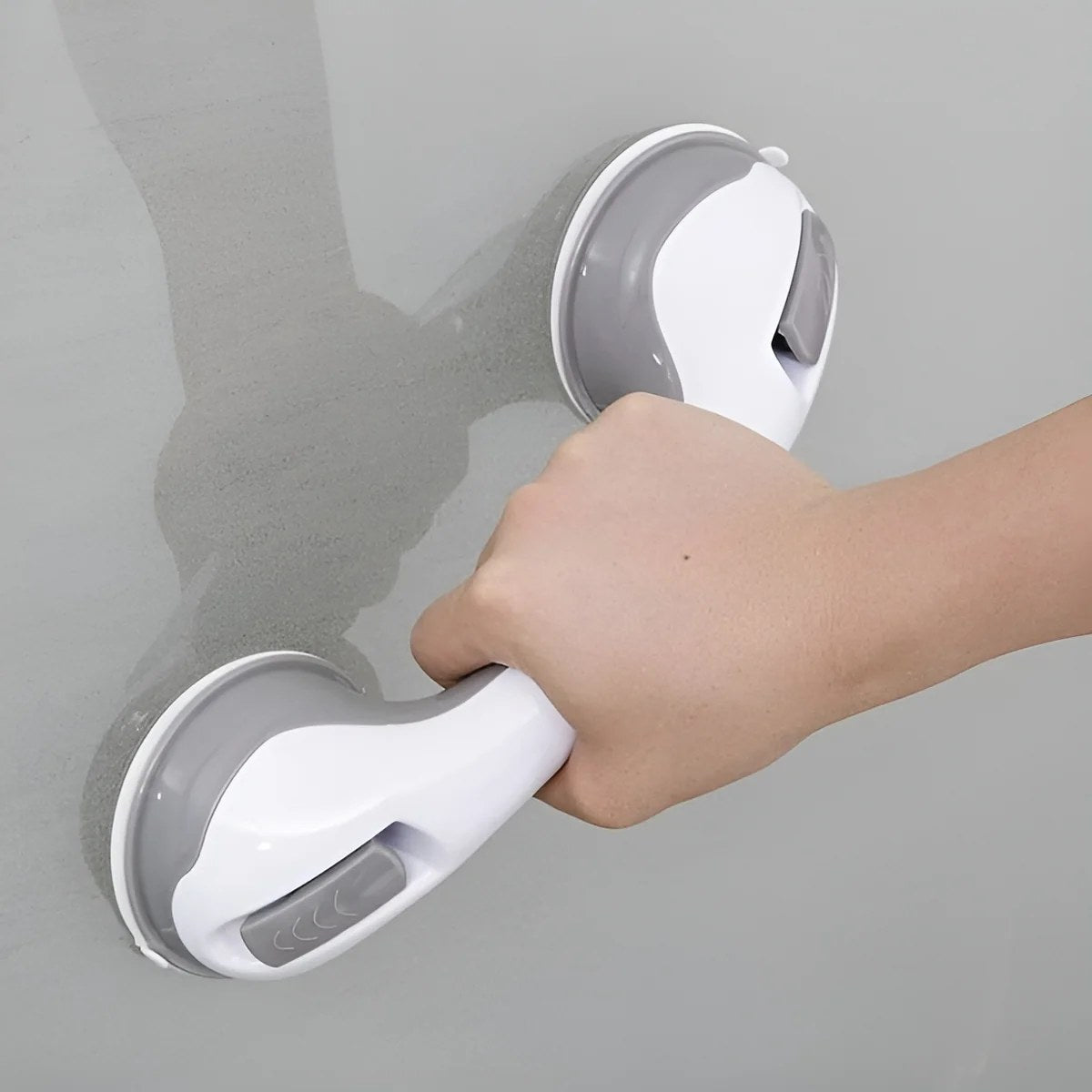 Apoyador de Manos para Ducha — asidero de seguridad con ventosas, se instala sin tornillos