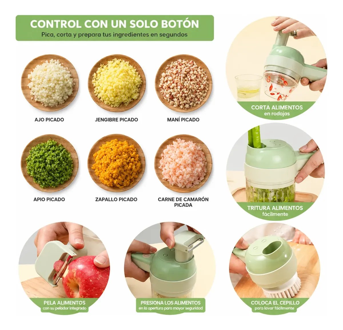 Pica, corta y prepara los ingredientes en segundos