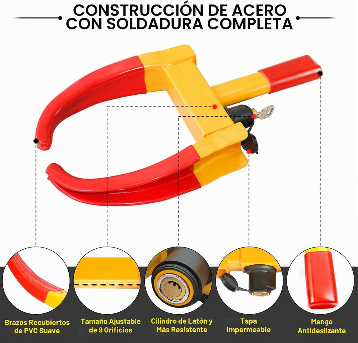 Construcción de acero del bloqueador de llantas