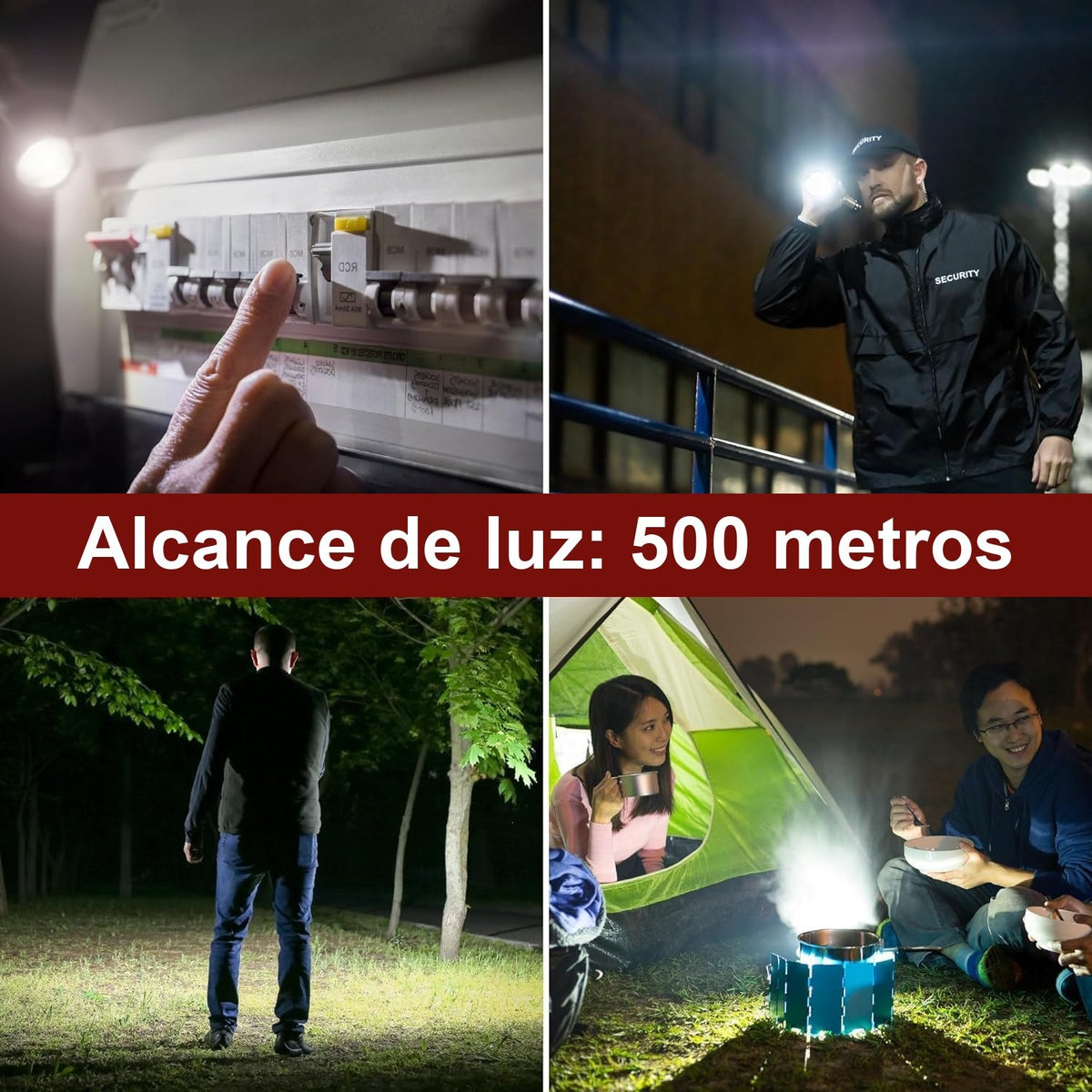 Linterna antorcha con alcance de luz largo