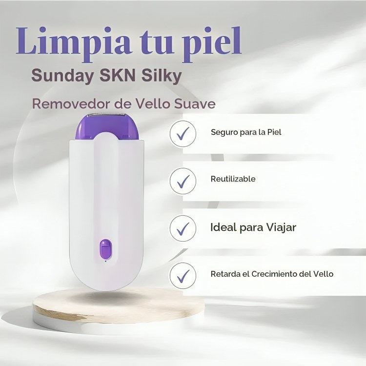 Depilador Portátil — Depiladora eléctrica indolora para rostro y cuerpo, recargable USB