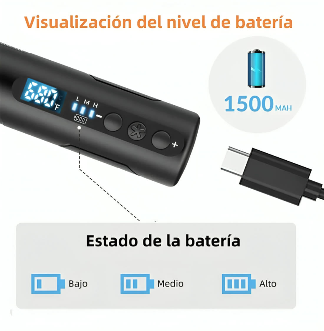 Nivel de batería 1500 mAh