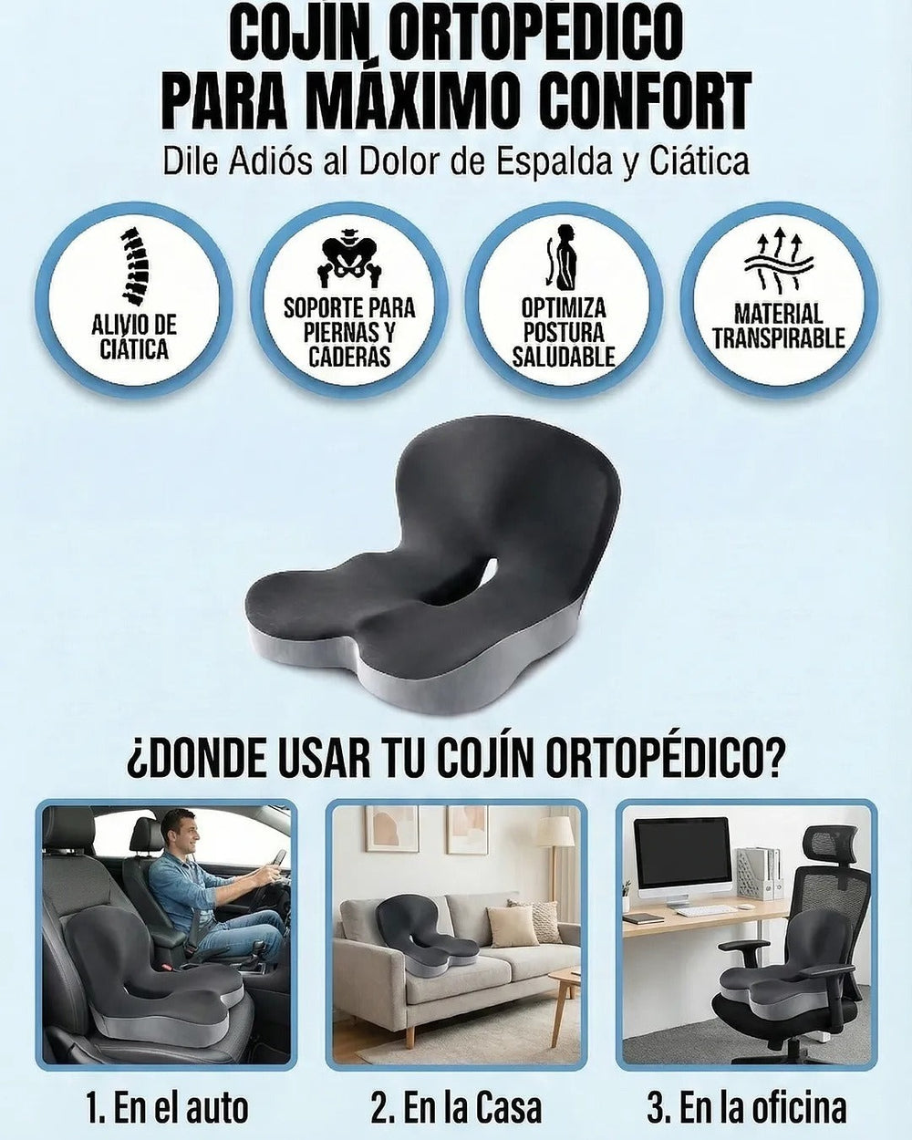 Cojín Ortopédico Ergonómico estilo