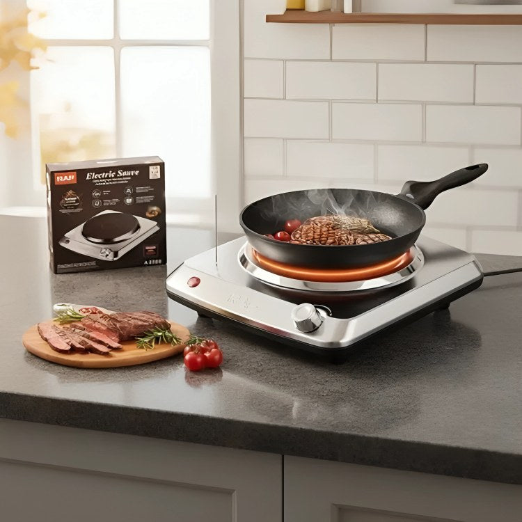 Cocinilla eléctrica cocinando