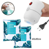 Aspirador eléctrico y 2 bolsas al vacío 60x80 cm