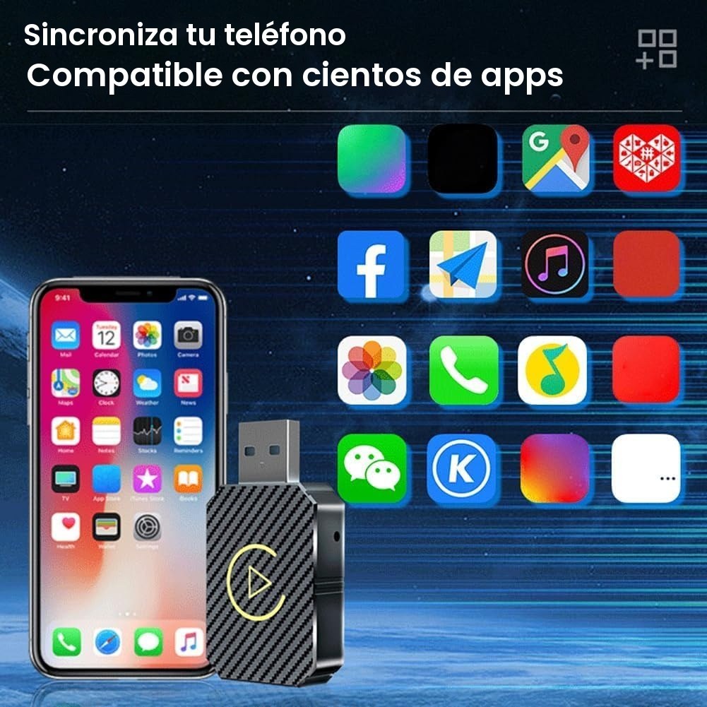 Detalles del adaptador CarPlay BT