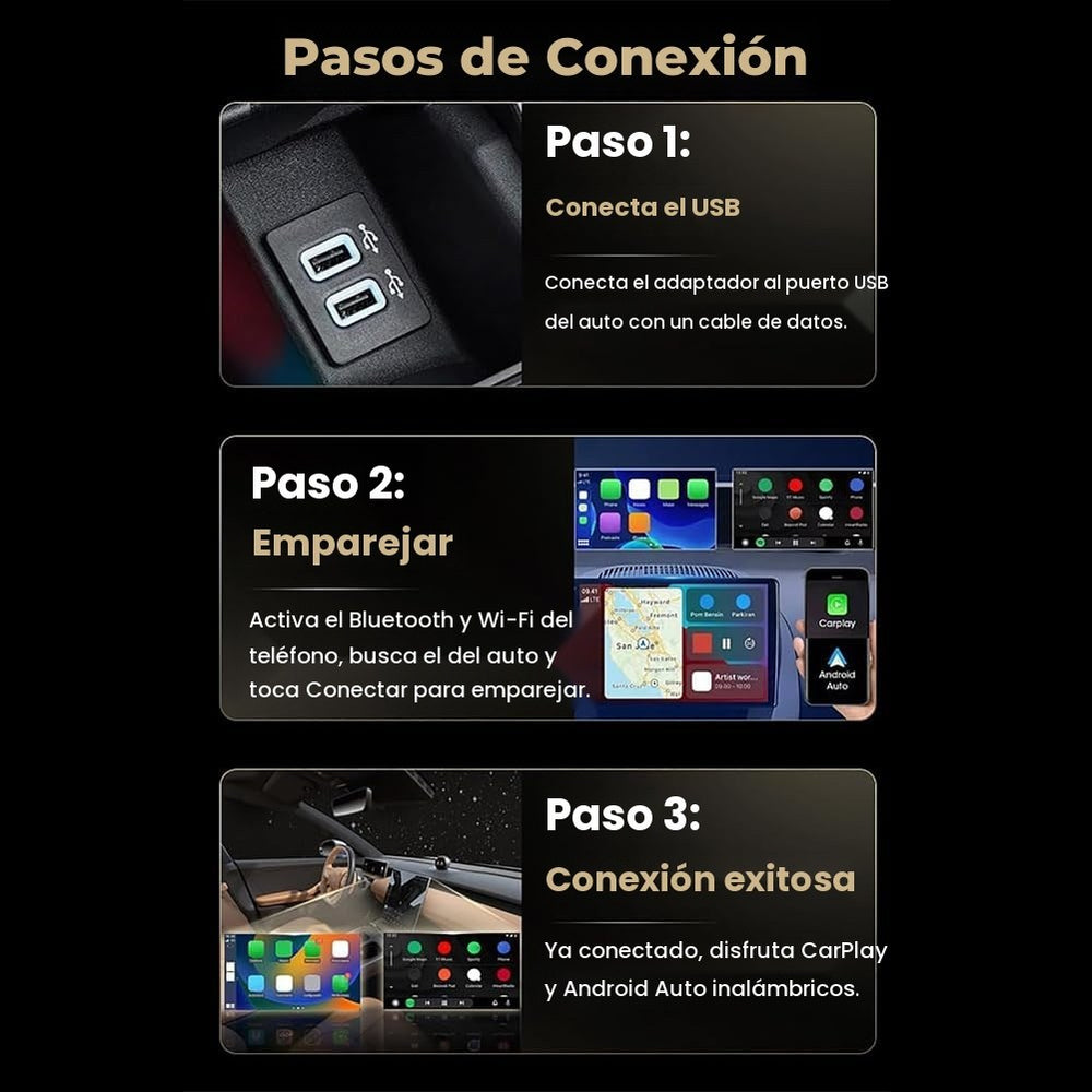 CarPlay BT — Convierte tu CarPlay y Android Auto en inalámbrico
