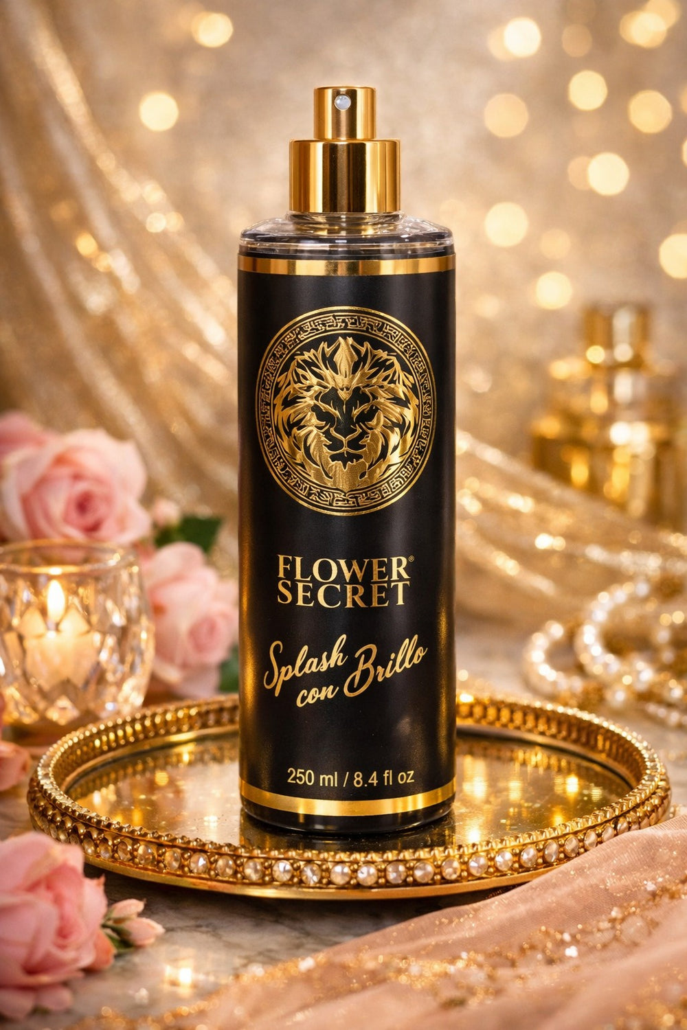 Perfume Árabe Flower Secret — Splash con Brillo 250 ml ficha