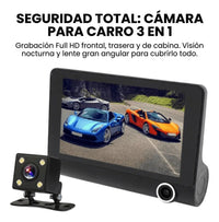 Grabación Full HD frontal, trasera y cabina