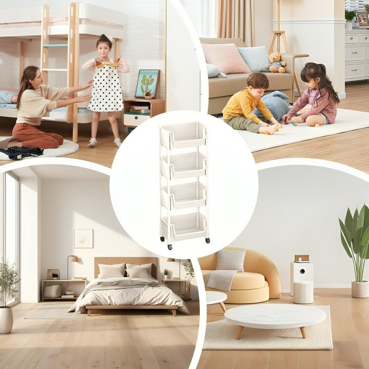 Estantería Multifuncional — Carrito Organizador con Ruedas