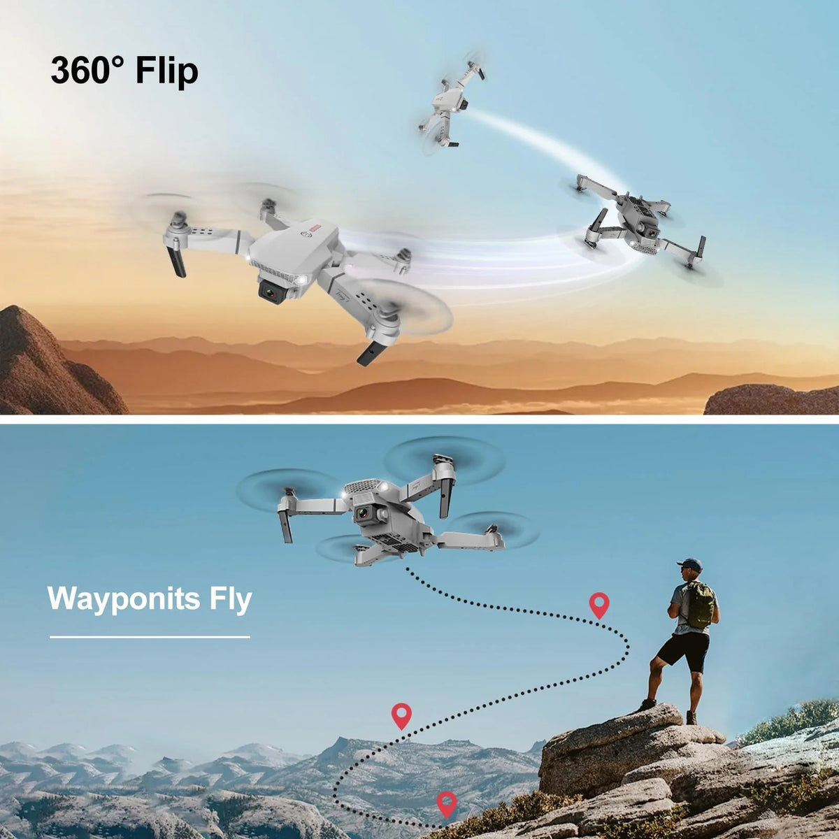 Dron Plegable con Cámara HD