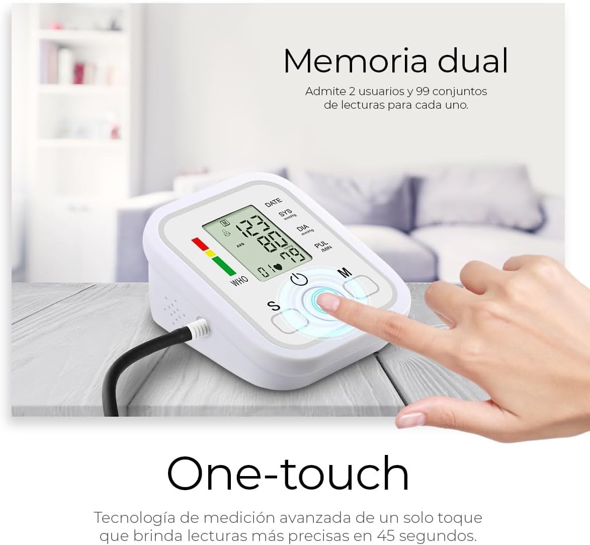 Memoria para 2 usuarios y medición one-touch