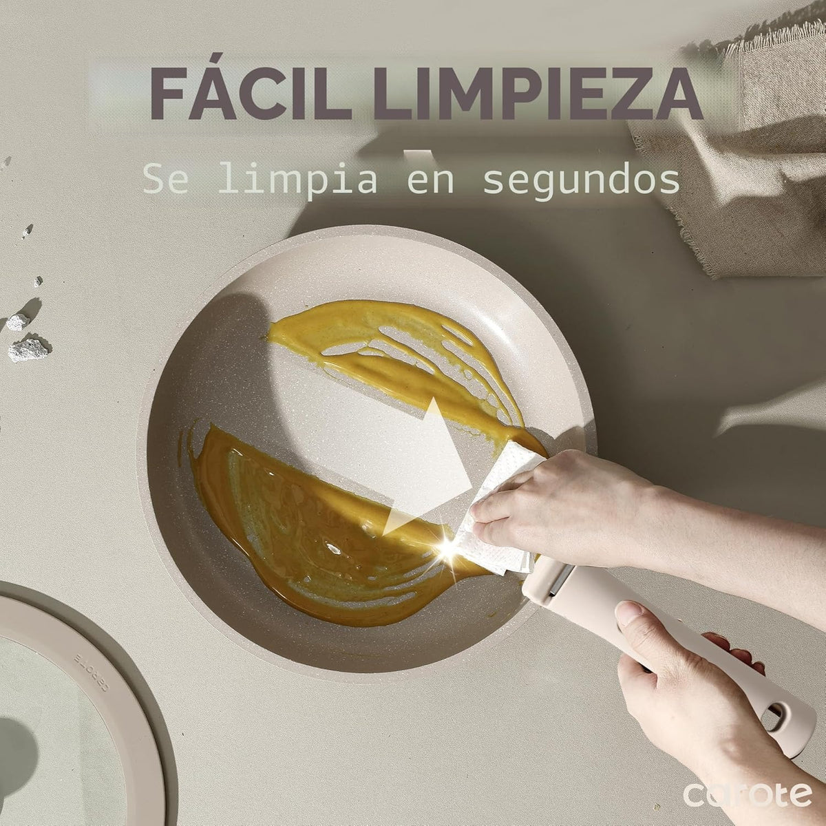 Set de Ollas y Sartenes de Cerámica — Antiadherente con Mango Desmontable