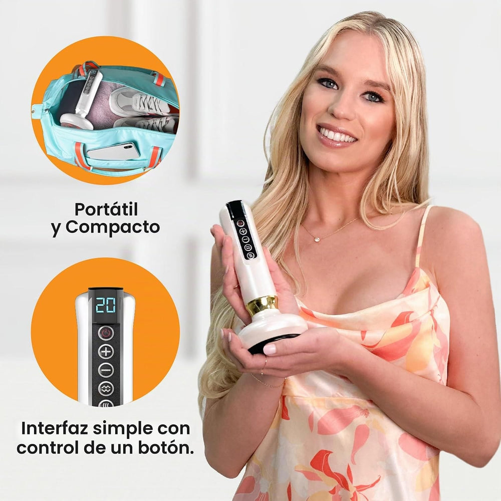 Masajeador anticelulitis portátil y compacto, control de un botón