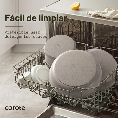 Set de Ollas y Sartenes de Cerámica — Antiadherente con Mango Desmontable