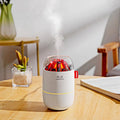 Humidificador 280 ml con Luz de Volcán — mini humidificador USB, silencioso y con luz LED
