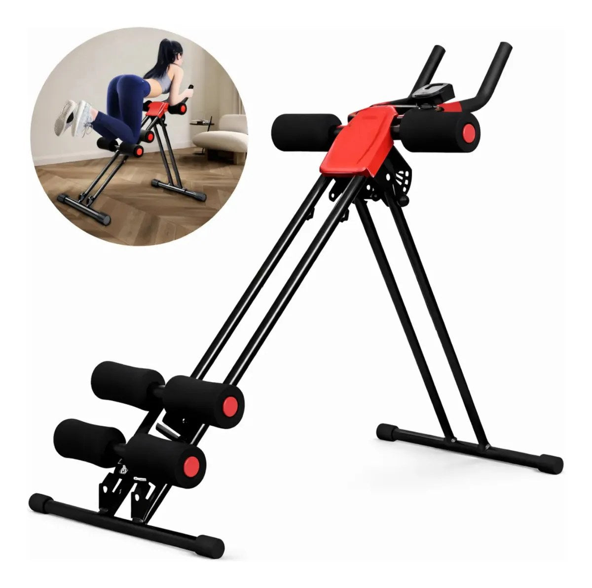 Máquina de Abdominales Multifuncional — Plegable con Contador