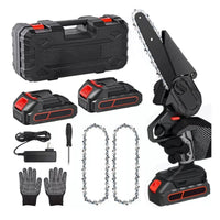 Mini Motosierra Eléctrica a Batería 6" — Kit con Maletín