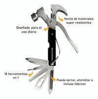 Multiherramienta 18 en 1 desplegada