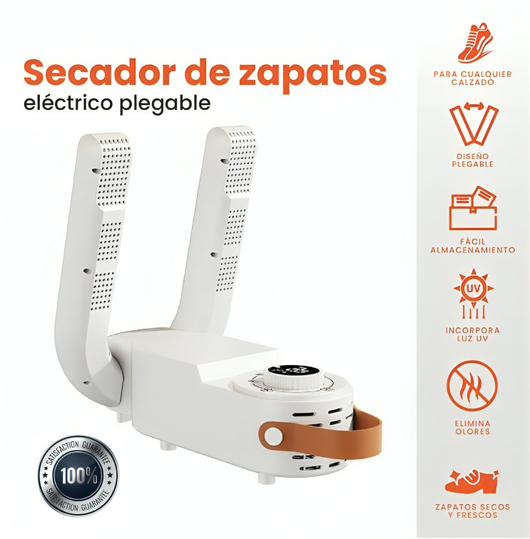 Secador de Zapatos Eléctrico — seca por dentro con calor 360° y deja tus zapatos secos y sin olor