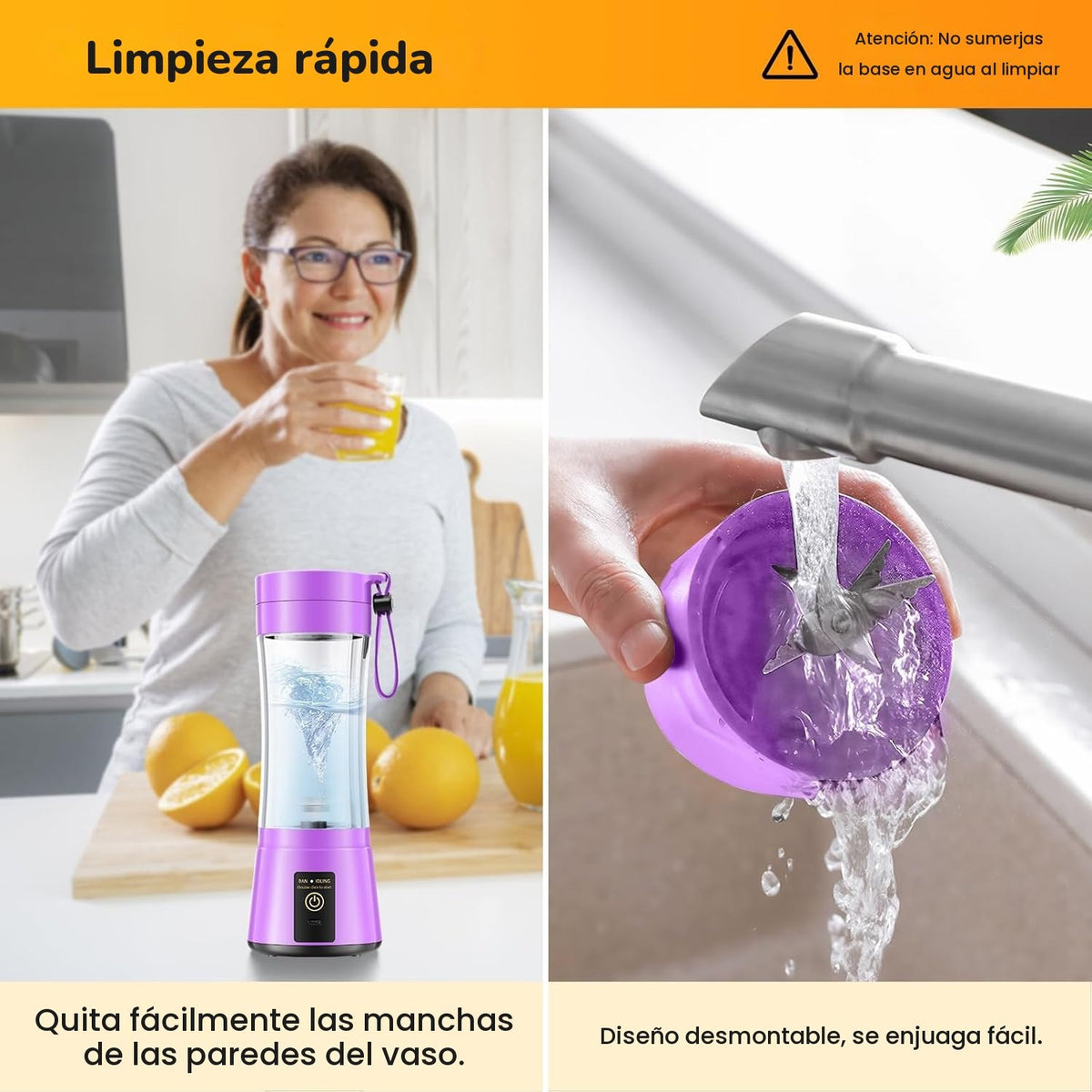Detalles de la mini licuadora portátil