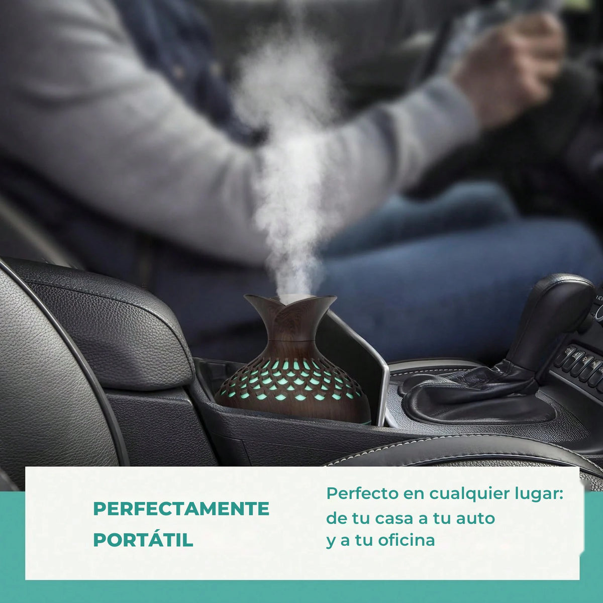 Difusor humidificador portátil, ideal para el auto, la casa y la oficina