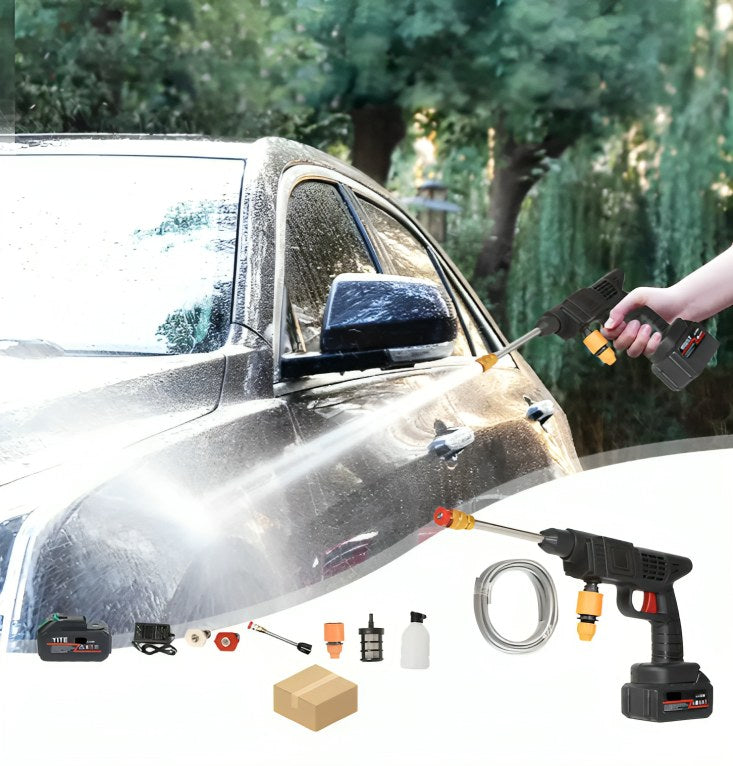 Kit Pistola para Lavar Auto — Agua a presión inalámbrica, sin cables ni enchufe