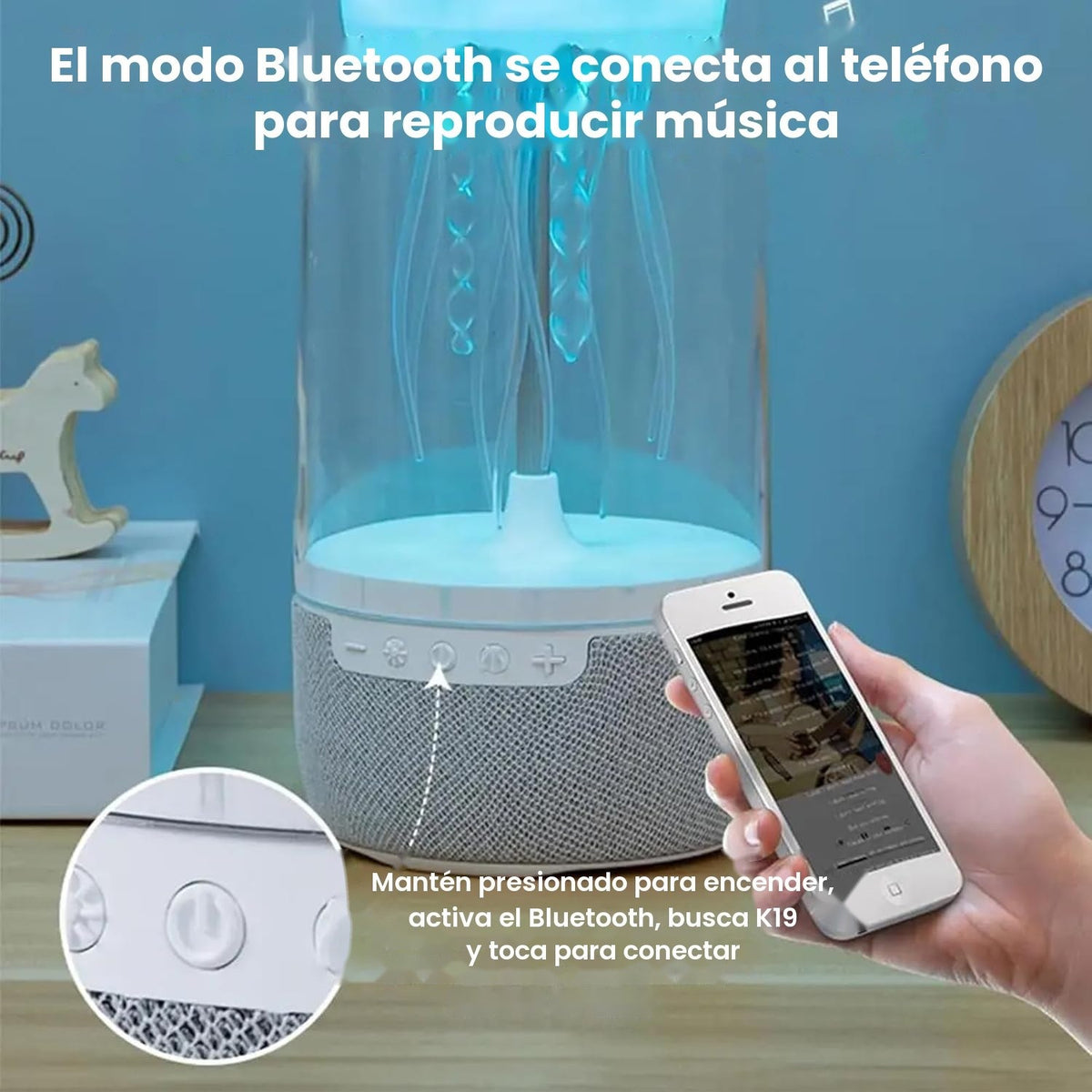 Conexión Bluetooth del parlante medusa