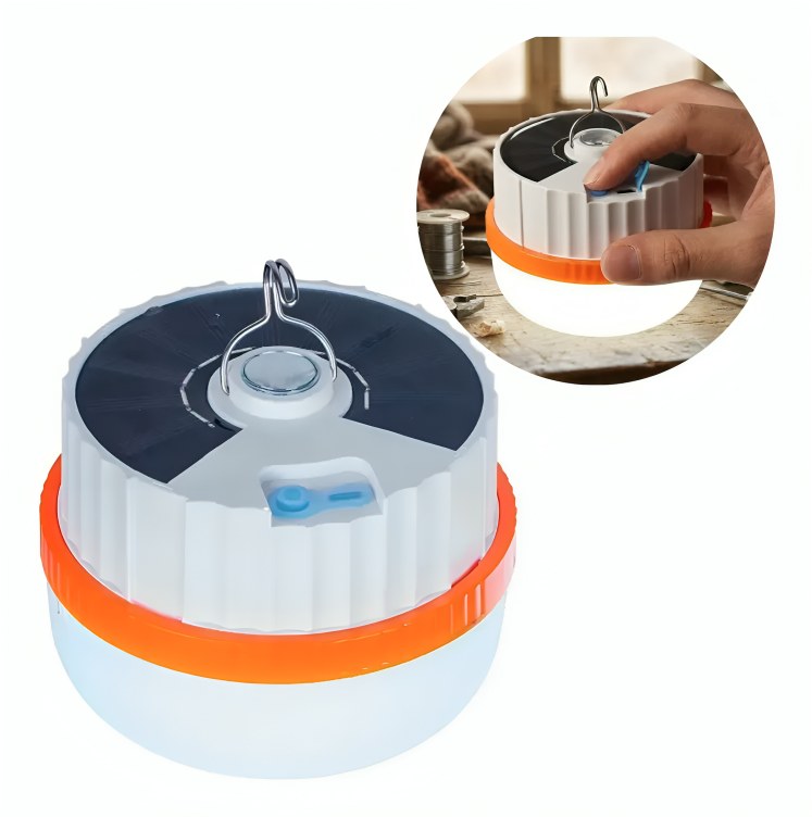 Bombilla LED portátil con gancho plegable
